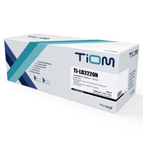 Tiom Toner alternatywny Tiom Brother Hl2240 Tn2220 czarny (Ti-LB2220N) Tiom Toner alternatywny Tiom Brother Hl2240 Tn2220 czarny (Ti-LB2220N)