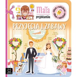 Aksjomat Książeczka edukacyjna Aksjomat Album z naklejkami. Mała projektantka. Przyjęcia i zabawy