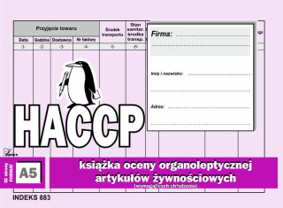 PAPIRUS HACCP KSIĄŻKA OCENY ORGANOLEPTYCZNEJ ART ŻYWNOŚCIOWYCH CHŁODZONYCH