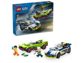 Lego Klocki konstrukcyjne Lego City Pościg radiowozu za muscle carem (60415)