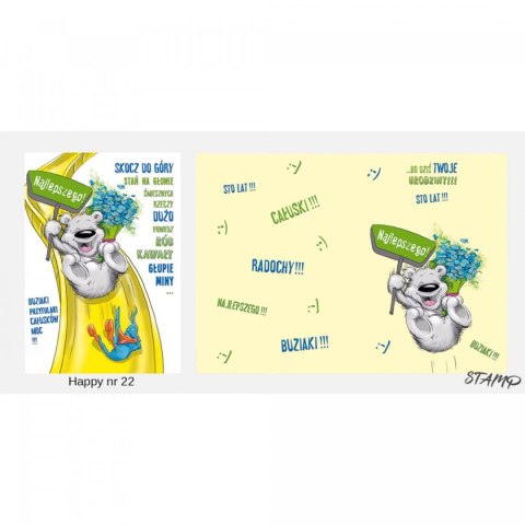 Ev-corp Kartka składana Ev-corp Happy Urodzinowy dziecięcy B6 (STKH-022)