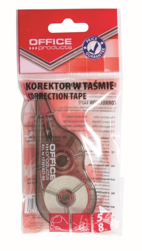 Office Products Korektor w taśmie (myszka) Office Products 5x8 [mm*m] (17101821-99)