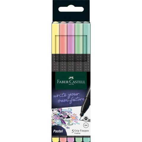 Faber Castell Cienkopis Faber Castell pastelowy, mix 0,4mm 5kol. (151602 FC)