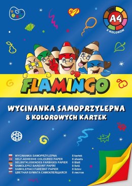 Flamingo Zeszyt papierów kolorowych Flamingo A4 8k