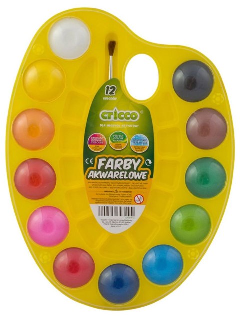 Cricco Farby akwarelowe Cricco 12 kolor. (CR361K12 HL)