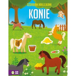 Zielona Sowa Książeczka edukacyjna Zielona Sowa Ozdabiam naklejkami. Konie