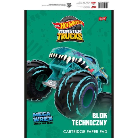 St.Majewski Blok techniczny St.Majewski Mattel Hot Wheels A4 biały 10k