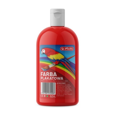 Herlitz Farby plakatowe Herlitz kolor: czerwony 500ml 1 kolor. (9575838)