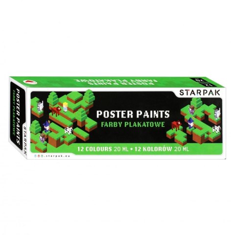 Starpak Farby plakatowe Starpak Pixel kolor: mix 20ml 12 kolor. (521495)