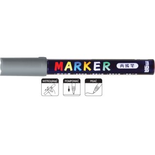 M&G Marker permanentny M&G, szary 1-2mm okrągła końcówka (MG APL910-80)