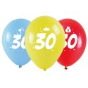 Arpex Balon gumowy Arpex z nadrukiem cyferki - 30 (3 szt.) mix 280mm (KB2006-30-9944)