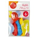 Arpex Balon gumowy Arpex z nadrukiem cyferki - 6 (3 szt.) mix 280mm (KB1955-6-9944)