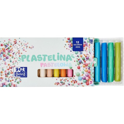 Oxford Plastelina Oxford 12 kol. pastelowa mix 200g (400178108)