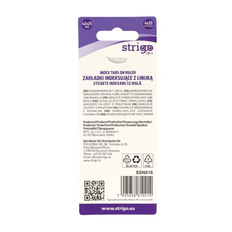 Strigo Zakładki indeksujące Strigo pastelowe 45x25mmx8 bloczki 5905658810214 100k [mm:] 45x25 (SSN018)