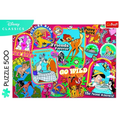 Trefl Puzzle Trefl Disney Na przestrzeni lat 500 el. (37465)