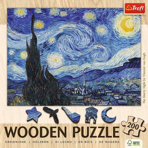 Trefl Puzzle Trefl Drewniane Gwiaździsta Noc - Vincent van Gogh (20248)