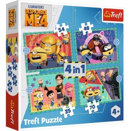 Trefl Puzzle Trefl Zwariowane Minionki 4w1 el. (34648)