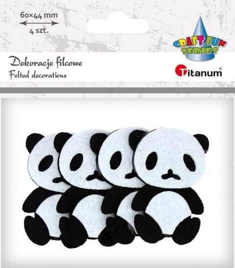 Titanum Ozdoba filcowa Titanum Craft-Fun Series Pandy (PJ-121)