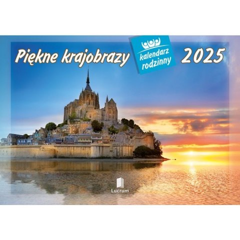 Lucrum Kalendarz ścienny PIĘKNE KRAJOBRAZY Lucrum rodzinny 2025 280mm x 400mm (WL11)