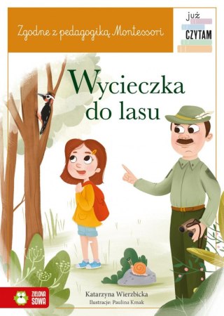 Zielona Sowa Książeczka edukacyjna Zielona Sowa Już czytam Montessori. Wycieczka do lasu