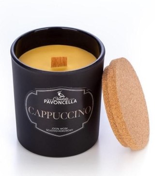 Pavoncella Świeczka ozdobna Pavoncella Classico Cappuccino czarna 135g (5905711530059)