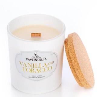 Pavoncella Świeczka ozdobna Pavoncella Classico Vanilla and Tabacco biała 135g (5905711530158)