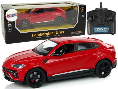 Lean Samochód Lean R/C 1:24 Lamborghini Urus Czerwony 2.4 G Światła (9732)