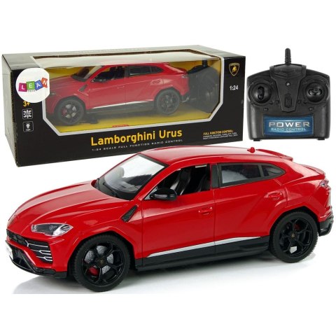 Lean Samochód Lean R/C 1:24 Lamborghini Urus Czerwony 2.4 G Światła (9732)