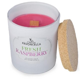 Pavoncella Świeczka ozdobna Pavoncella Classico Fresh Raspberry biała 135 g (5905711530738)