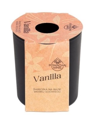 Pavoncella Świeczka ozdobna Pavoncella Powąchaj mnie Vanilla czarna 130ml (5906492907122)