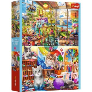 Trefl Puzzle Trefl Sztuka malowania 2x500 el. (37530)