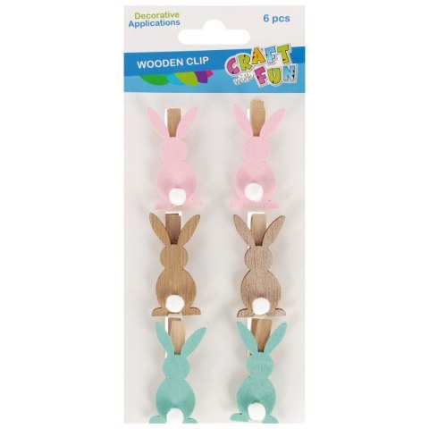 Craft With Fun Ozdoba drewniana Craft With Fun Spinacz królik (555440)